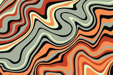 Abstract psychedelic groovy background. Vector. Stock Illustration
