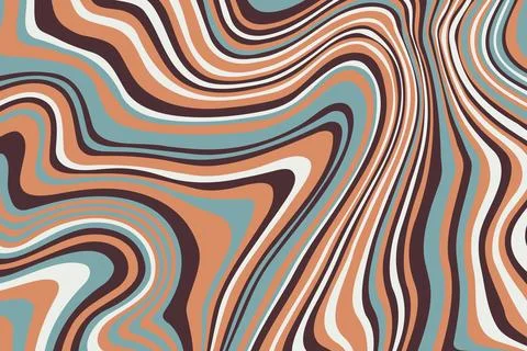 Abstract psychedelic groovy background. Vector. Stock Illustration
