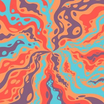 Abstract psychedelic groovy background. Vector. Stock Illustration