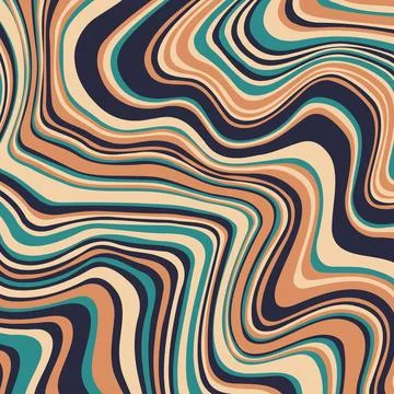 Abstract psychedelic groovy background. Vector. Stock Illustration
