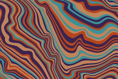 Abstract psychedelic groovy background. Vector. Stock Illustration