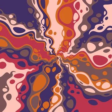 Abstract psychedelic groovy background. Vector. Stock Illustration