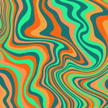 Abstract psychedelic groovy background. Vector. Illustrazione stock