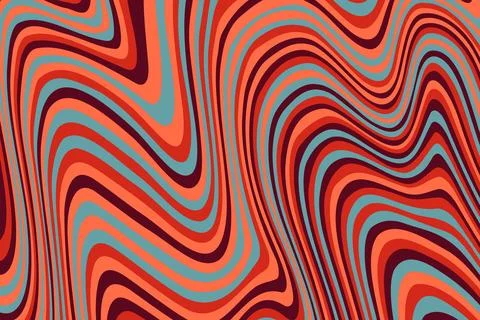 Abstract psychedelic groovy background. Vector. Stock Illustration