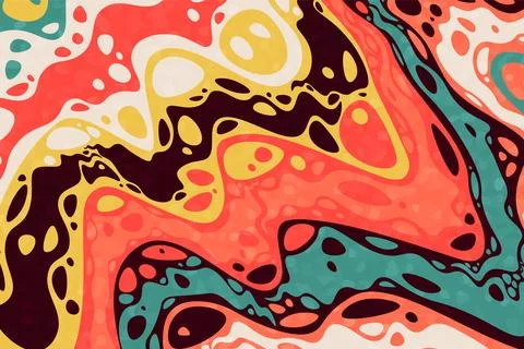Abstract psychedelic groovy background. Vector. Stock Illustration
