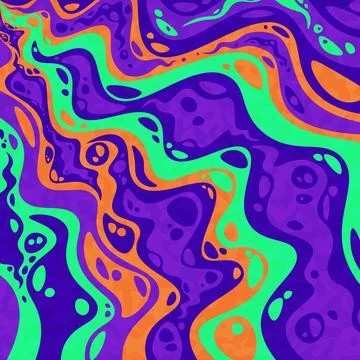 Abstract psychedelic groovy background. Vector. Stock Illustration