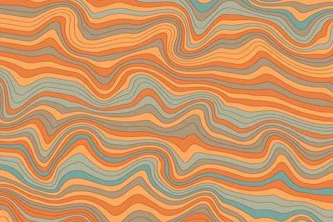 Abstract psychedelic groovy background. Vector. Stock Illustration