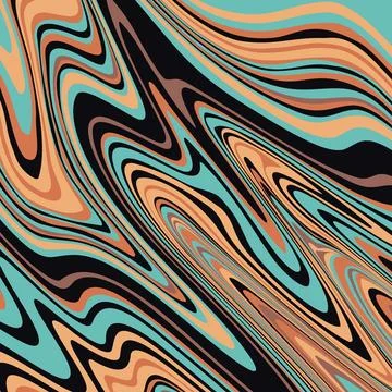 Abstract psychedelic groovy background. Vector. Stock Illustration