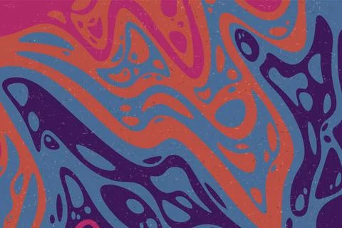 Abstract psychedelic groovy background. Vector. Illustrazione stock