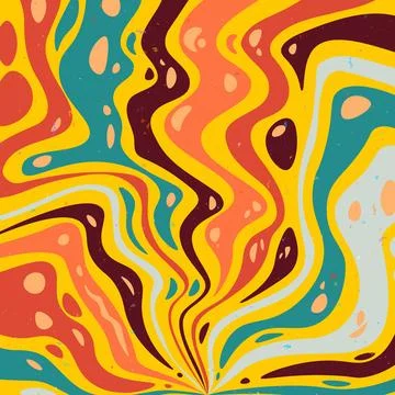 Abstract psychedelic groovy background. Vector. Stock Illustration