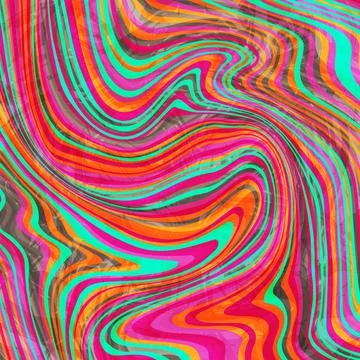 Abstract psychedelic groovy background. Vector. Stock Illustration