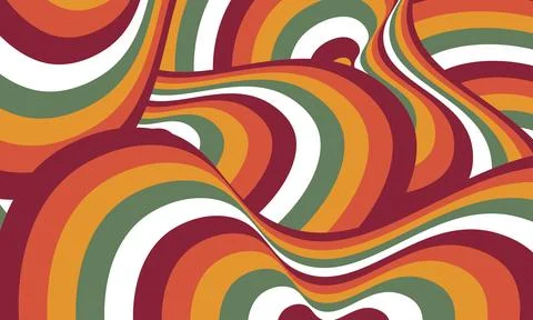 Abstract psychedelic groovy background. Vector. Stock Illustration