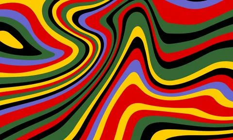 Abstract psychedelic groovy background. Vector. Stock Illustration