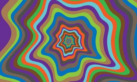 Abstract psychedelic groovy background. Vector. Stock Illustration