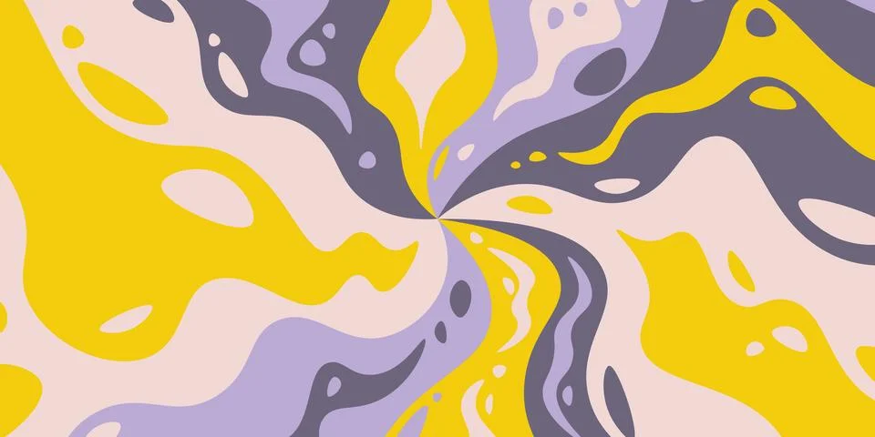 Abstract psychedelic groovy background. Vector. Stock Illustration