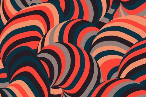 Abstract psychedelic groovy background. Vector. Stock Illustration
