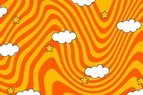 Abstract psychedelic groovy background. Vector. Stock Illustration