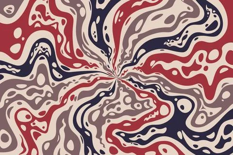 Abstract psychedelic groovy background. Vector. Stock Illustration