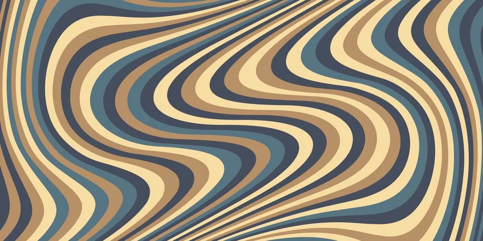 Abstract psychedelic groovy background. Vector. Illustrazione stock