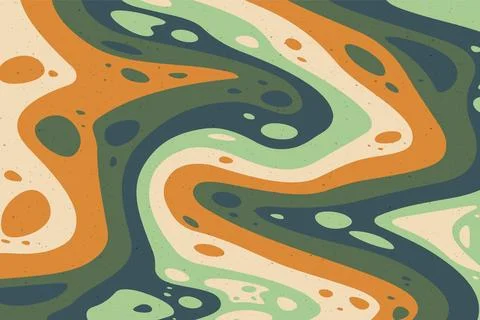 Abstract psychedelic groovy background. Vector. Stock Illustration