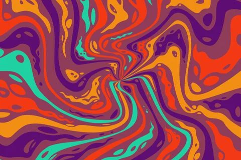 Abstract psychedelic groovy background. Vector. Stock Illustration