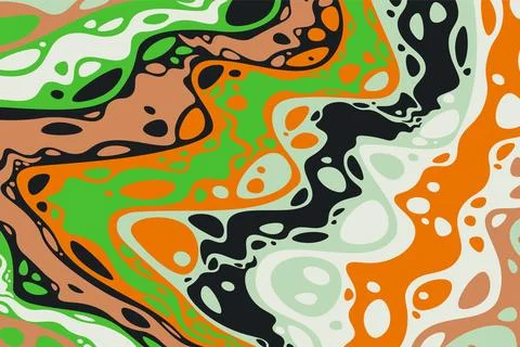 Abstract psychedelic groovy background. Vector. Stock Illustration