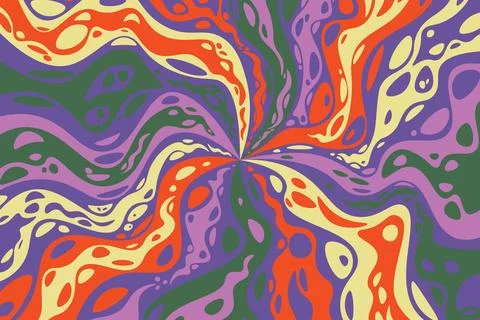 Abstract psychedelic groovy background. Vector. Stock Illustration