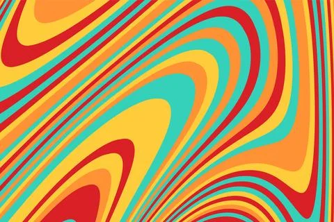 Abstract psychedelic groovy background. Vector. Stock Illustration