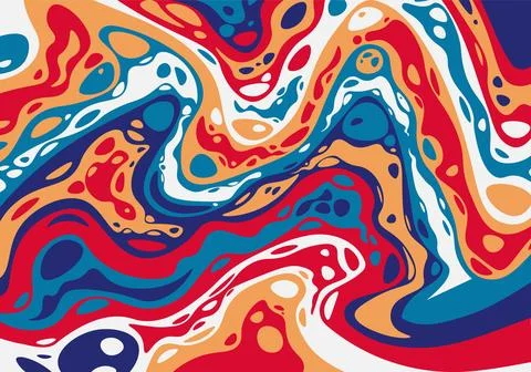 Abstract psychedelic groovy background. Vector. Illustrazione stock