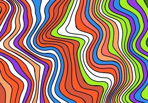 Abstract psychedelic groovy background. Vector. Illustrazione stock