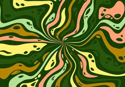 Abstract psychedelic groovy background. Vector. Stock Illustration