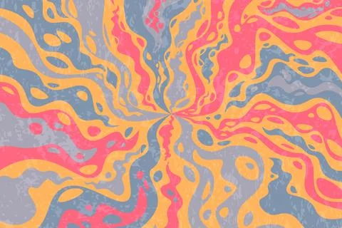 Abstract psychedelic groovy background. Vector. Stock Illustration