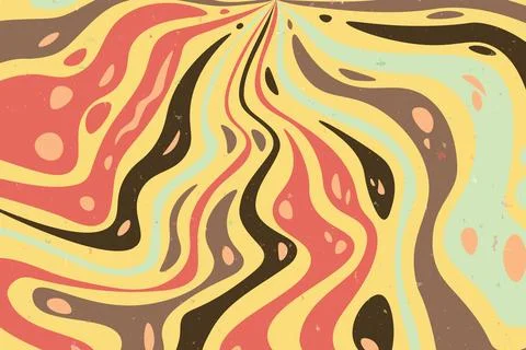 Abstract psychedelic groovy background. Vector. Stock Illustration