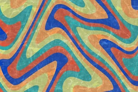 Abstract psychedelic groovy background. Vector. Illustrazione stock