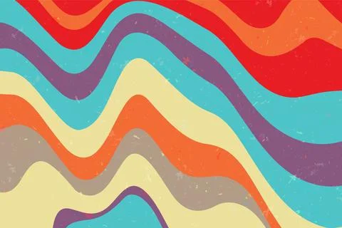 Abstract psychedelic groovy background. Vector. Illustrazione stock