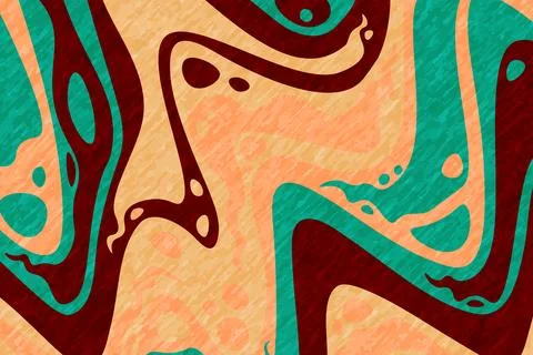 Abstract psychedelic groovy background. Vector. Illustrazione stock