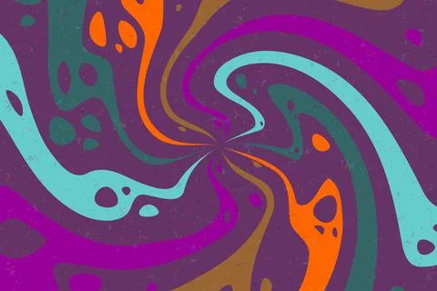 Abstract psychedelic groovy background. Vector. Illustrazione stock