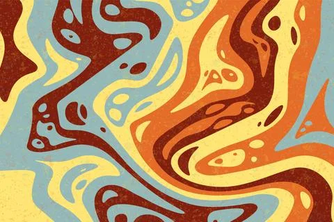 Abstract psychedelic groovy background. Vector. Illustrazione stock