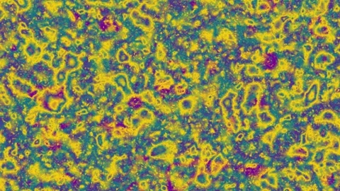 Abstract psychedelic grunge thermal map animation, seamless loop of vibrant Vidéo 331190696