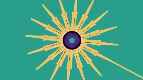 Abstract Psychedelic Infinite Zoom Animation With Colorful Shapes Stock Footage 341409103