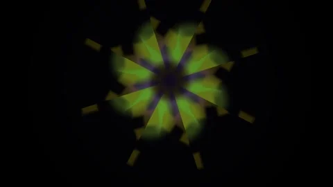 Abstract Psychedelic Kaleidoscope Flower Pattern Animation. Stock Footage 334504963