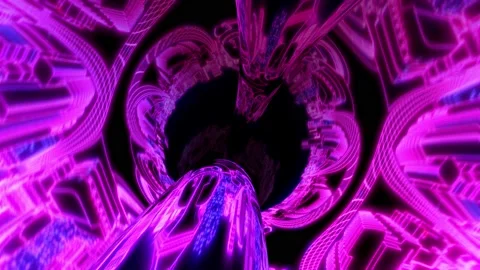 Abstract psychedelic metal background. Seamless animation of a futuristic Video stock 156863947