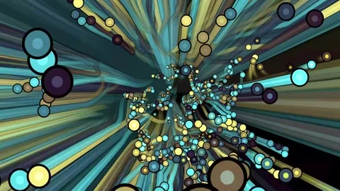 Abstract Psychedelic Multicolored Circle Stock Footage 266665496