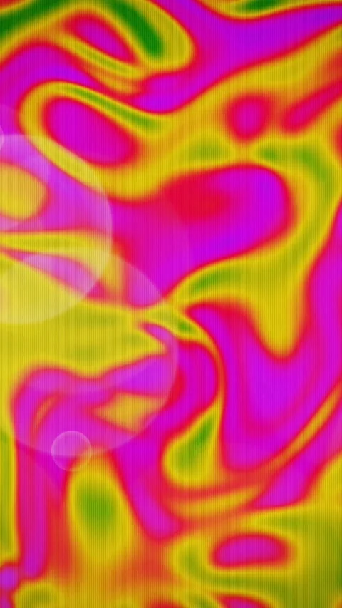 Abstract psychedelic neon pink and yellow liquid fluid gradient background Stock Footage 346748928