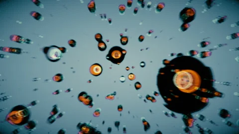 Abstract Psychedelic Particals Motion Explosion Loop Background Stock Footage 117639260