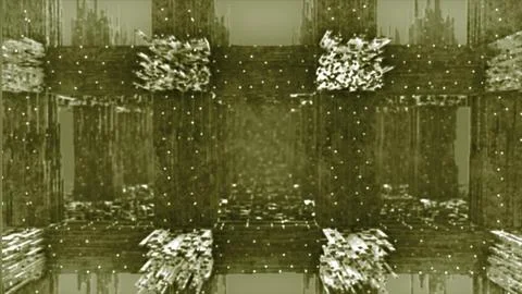 Abstract psychedelic pattern with the effect of the flight through construction Illustrazione stock