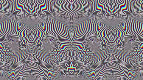 Abstract Psychedelic Pattern with Optical Illusion Waves Vidéo 331590951
