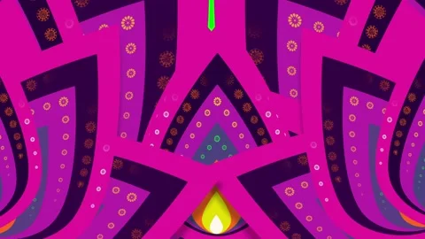 Abstract psychedelic pattern with vibrant colors and intricate details, per.. Stock Footage 319423130