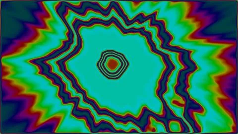 Abstract psychedelic pattern with vibrant colors and wavy contours Stock Illustration