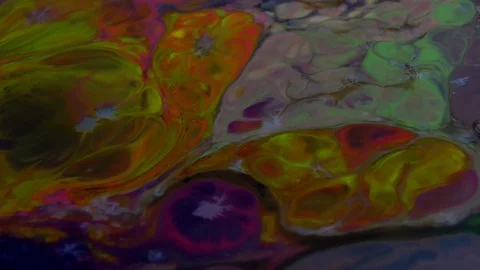 Abstract Psychedelic Sacral Paint Swirling and Explosion Texture 30 Stock Footage 96405445